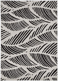 Load image into Gallery viewer, 8'x11' Black White Machine Woven UV Treated Tropical Palm Leaves Indoor Outdoor Area Rug-0
