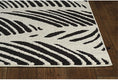 Load image into Gallery viewer, 8'x11' Black White Machine Woven UV Treated Tropical Palm Leaves Indoor Outdoor Area Rug-1
