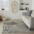 Load image into Gallery viewer, 4’ x 6’ Silver and Gray Indoor Outdoor Area Rug-5
