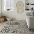 Load image into Gallery viewer, 5’ x 8’ Silver and Gray Indoor Outdoor Area Rug-3
