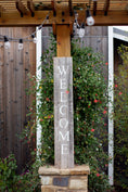 Load image into Gallery viewer, Rustic Dark Gray and White Front Porch Welcome Sign-1
