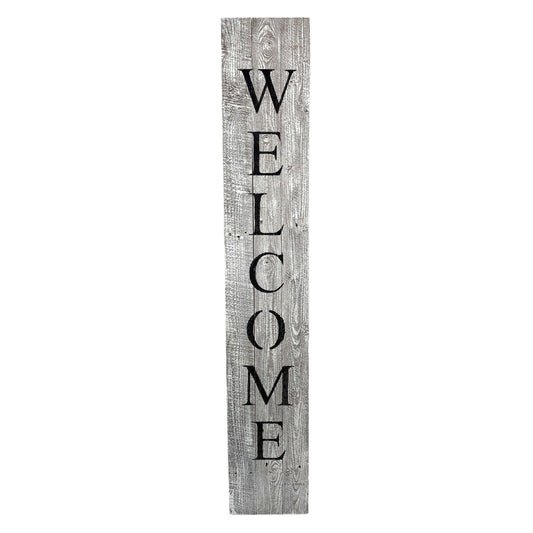 Rustic White Wash Front Porch Welcome Sign-0