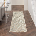 Load image into Gallery viewer, 2’ x 8’ Natural Leaves Indoor Outdoor Runner Rug-3
