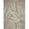 8’ x 11’ Natural Leaves Indoor Outdoor Area Rug-0