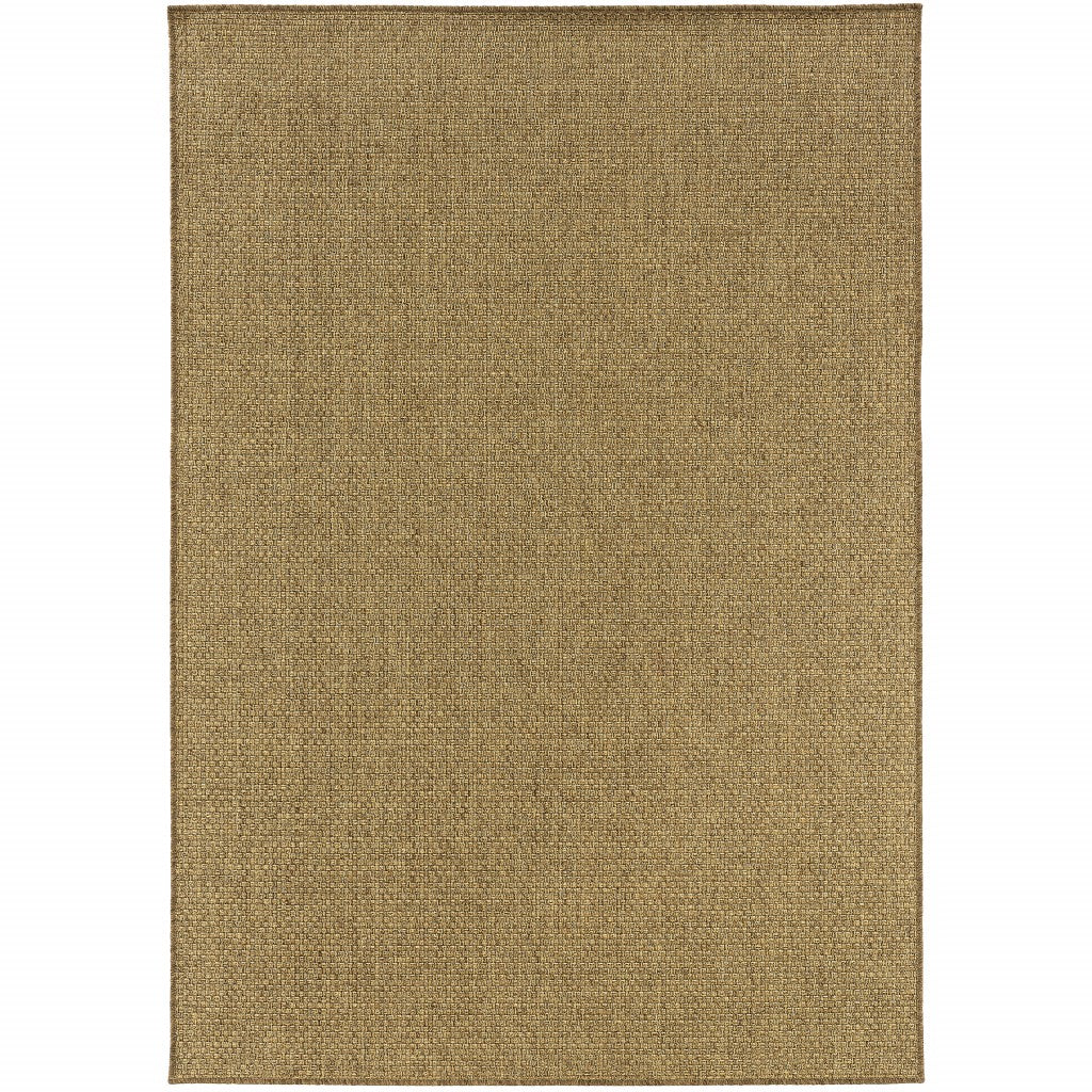 4’x6’ Solid Tan Indoor Outdoor Area Rug-0