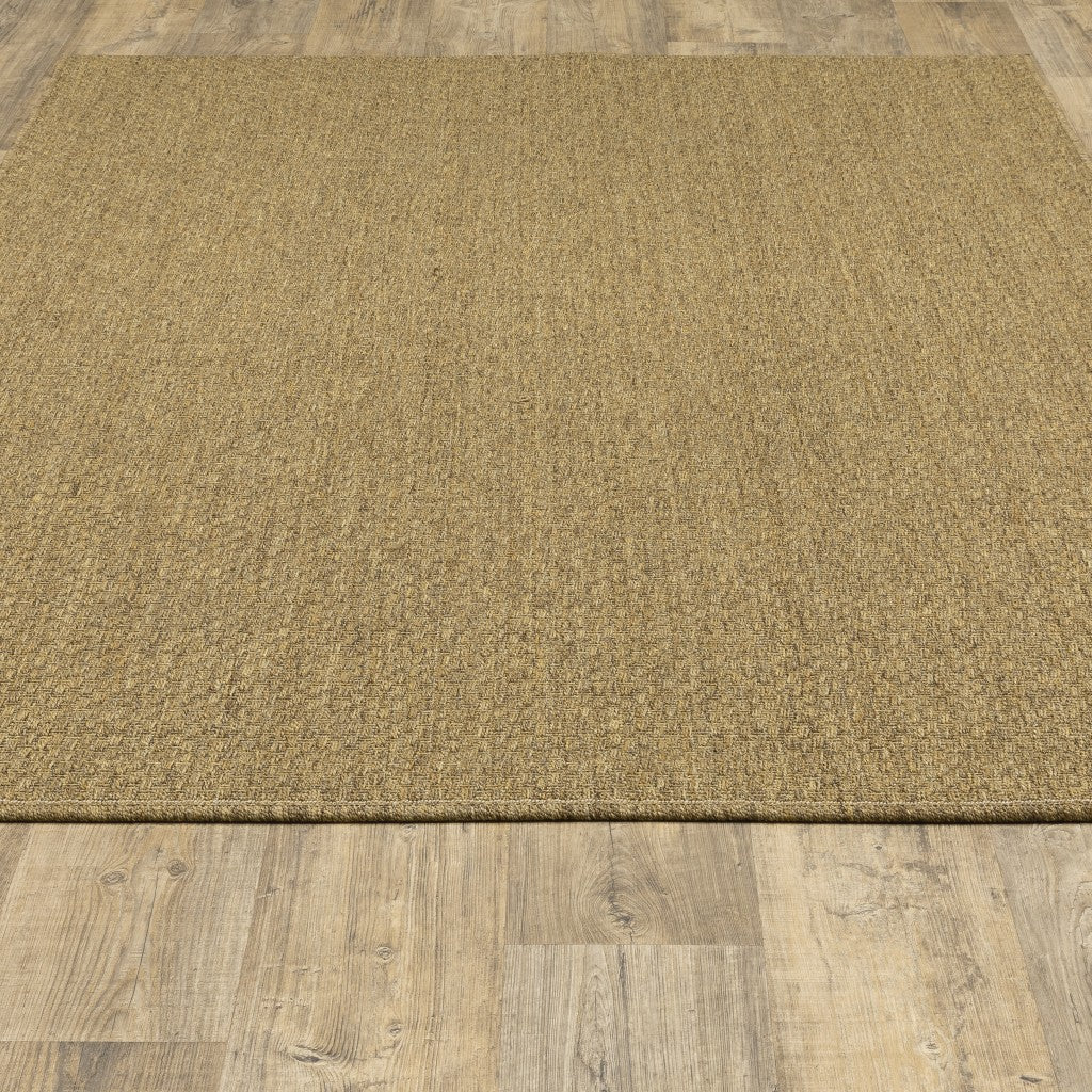 4’x6’ Solid Tan Indoor Outdoor Area Rug-3