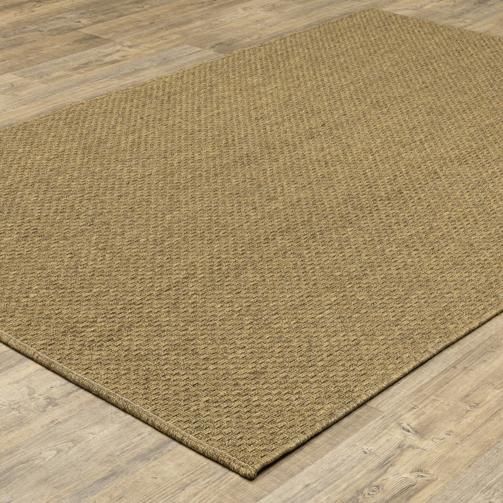 8’x11’ Solid Tan Indoor Outdoor Area Rug-2