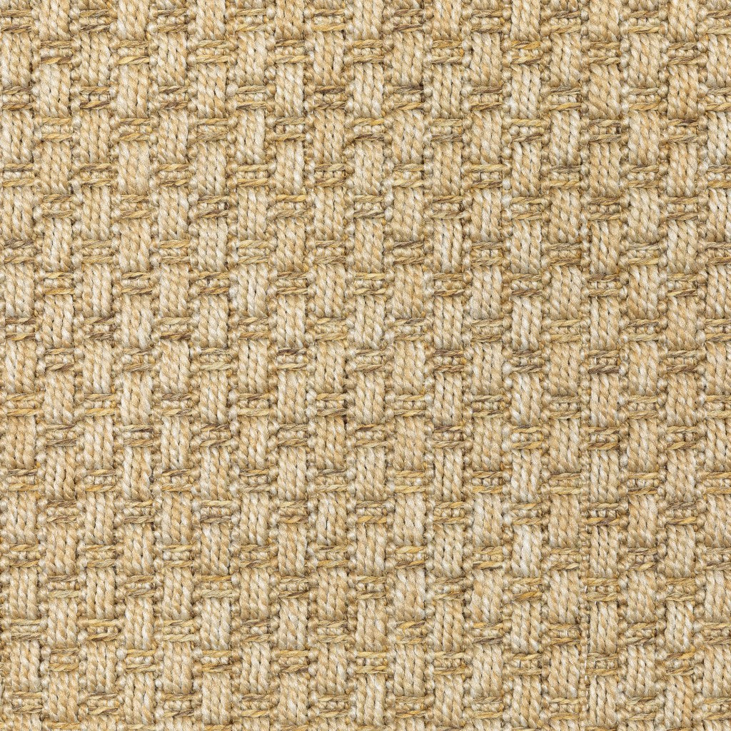 8’ Round Solid Sand Beige Indoor Outdoor Area Rug-3