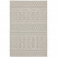 Load image into Gallery viewer, 5’x7’ Gray and Ivory Geometric Indoor Outdoor Area Rug-0
