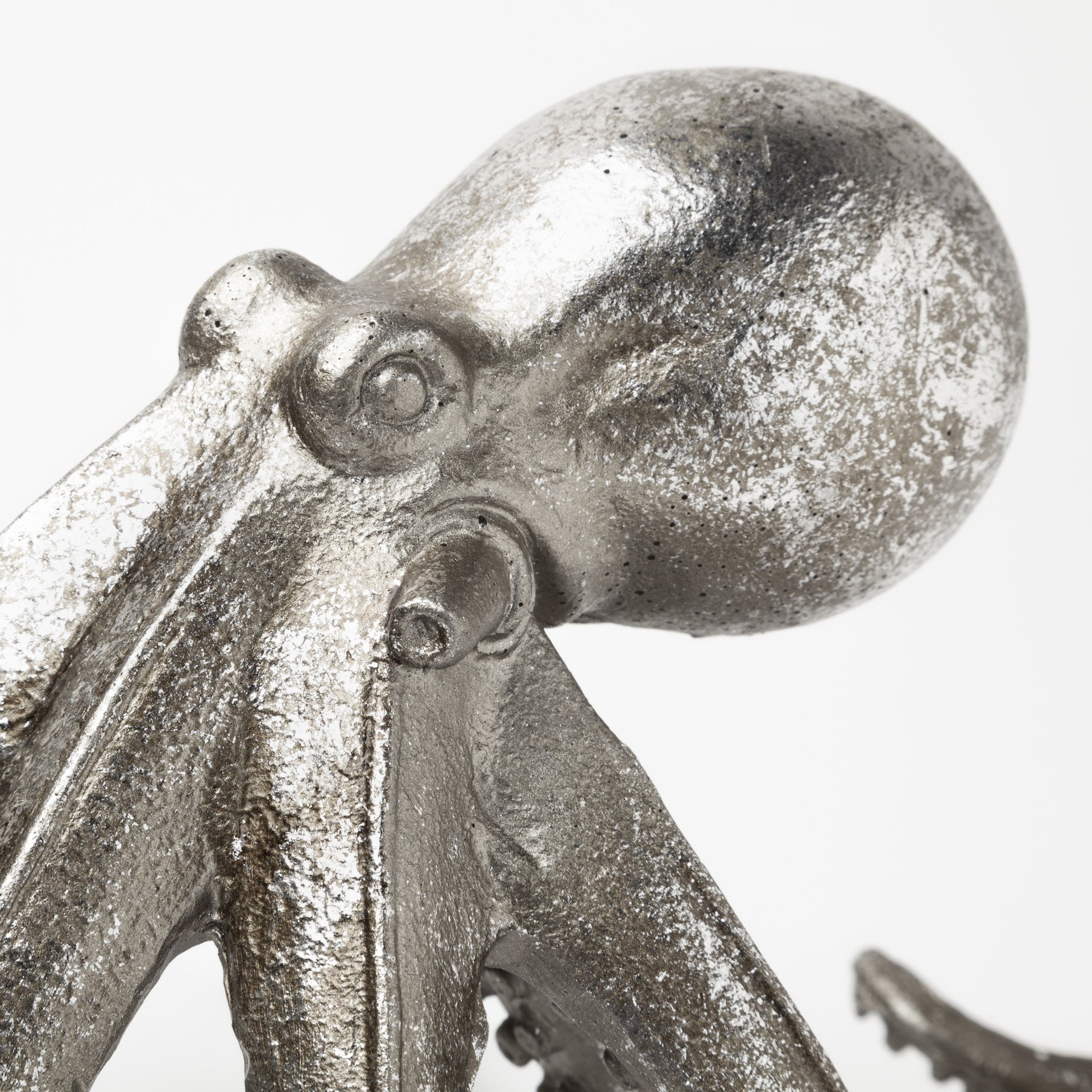 Petite Silver Resin Octopus Sculpture-5