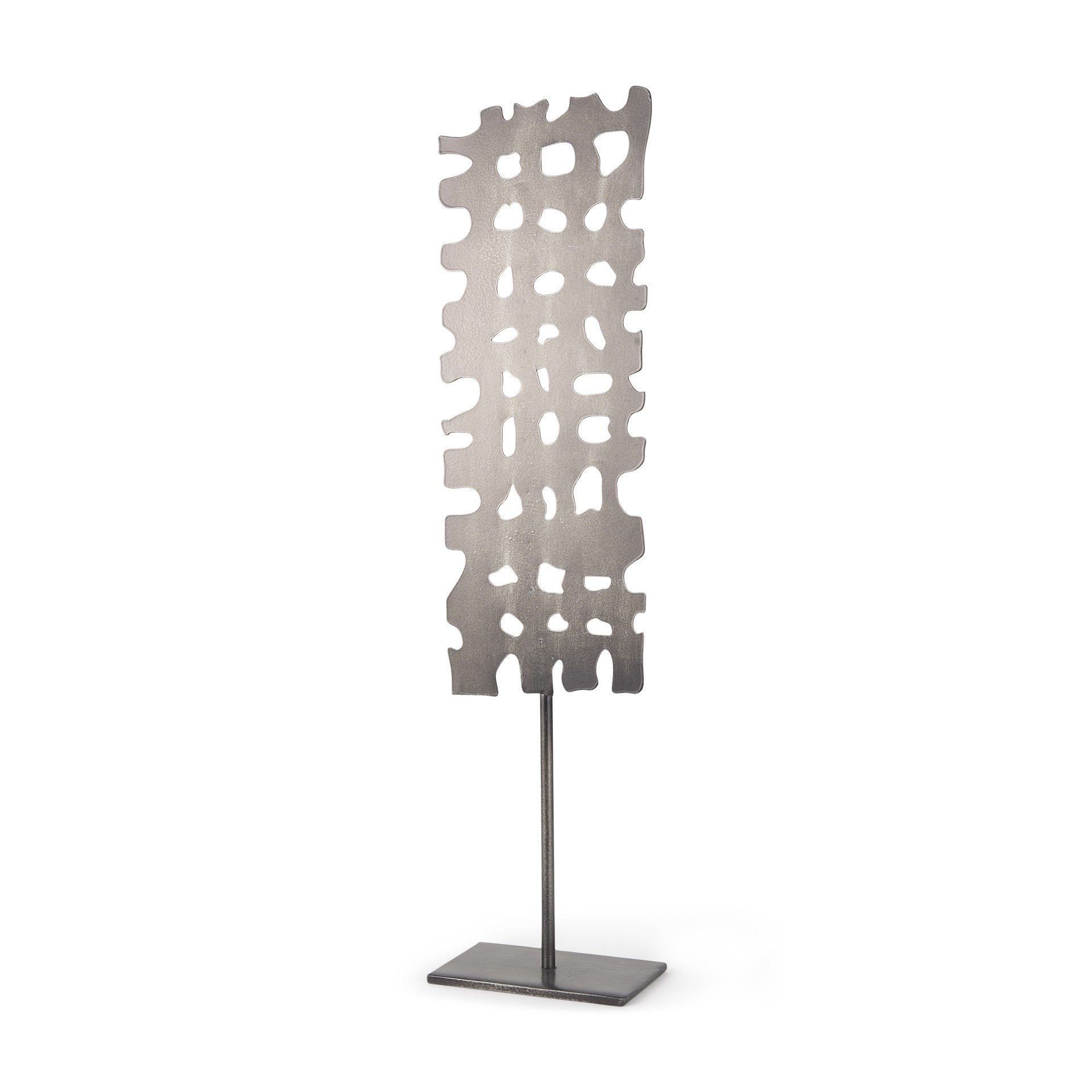 Gray Metal Decor Piece-0