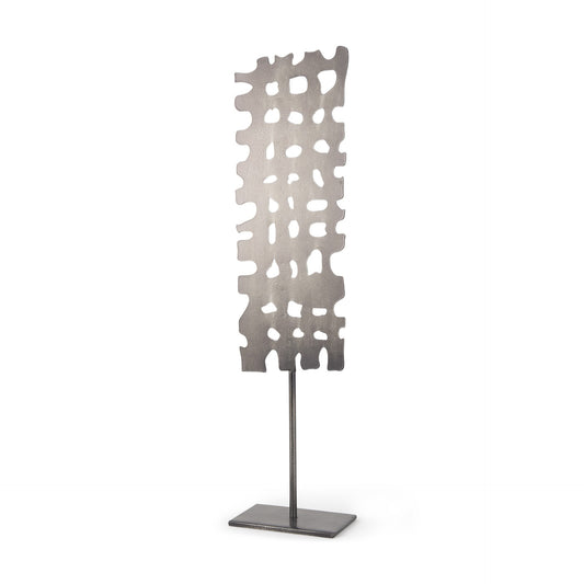 Gray Metal Decor Piece-0