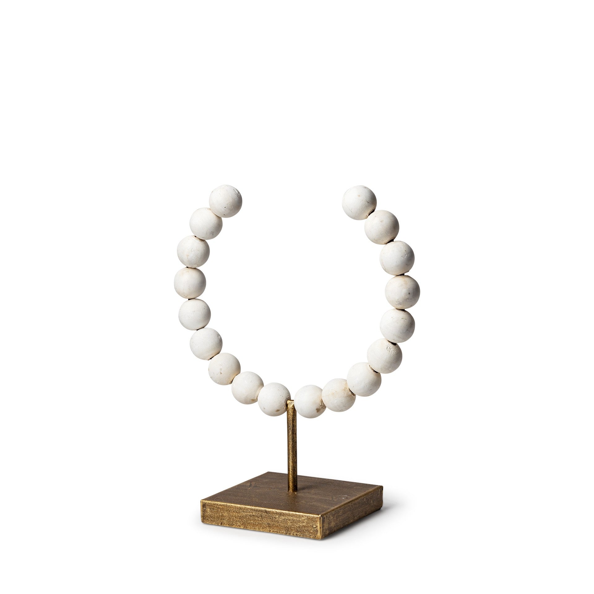 Petite White Beaded Sculpture-0