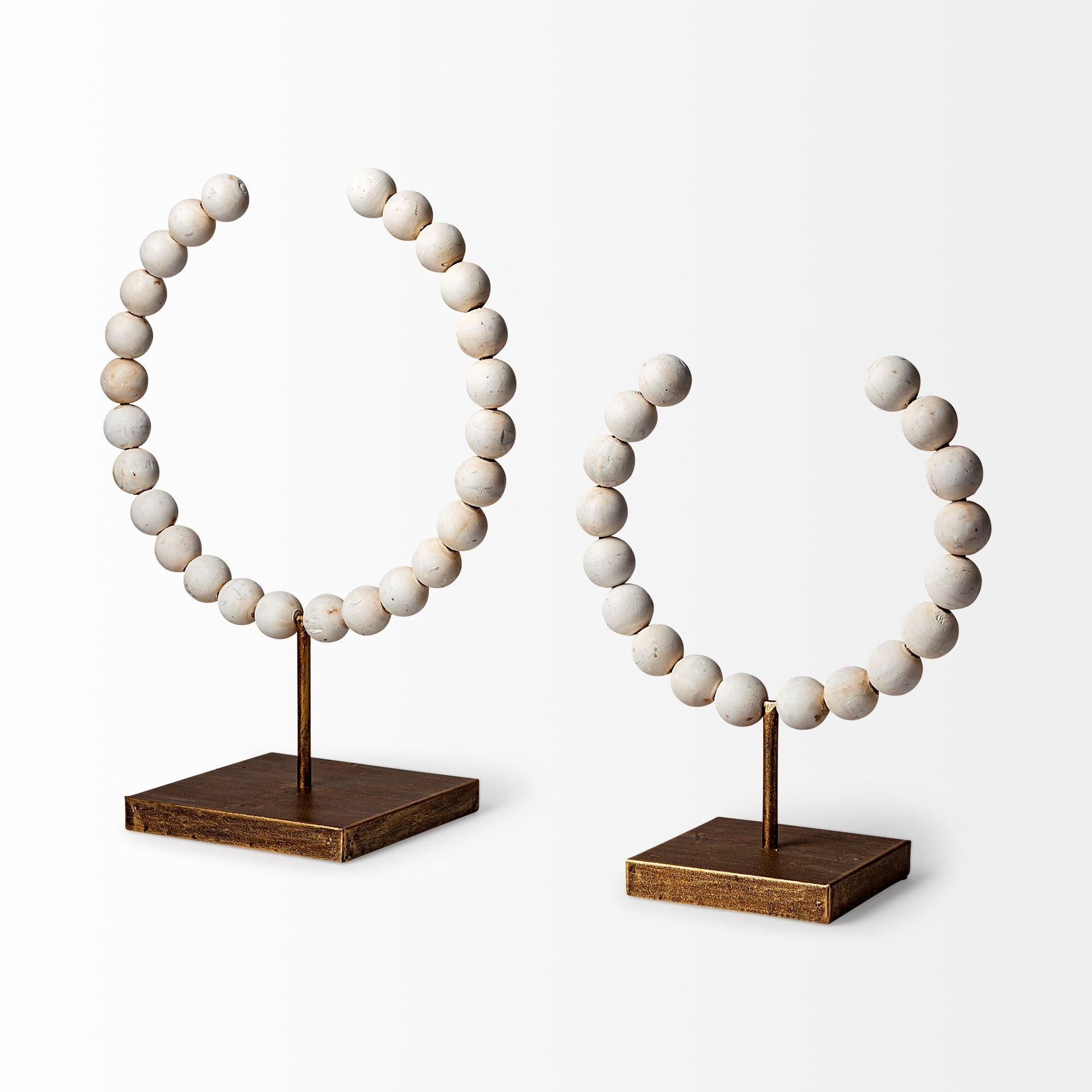 Petite White Beaded Sculpture-3