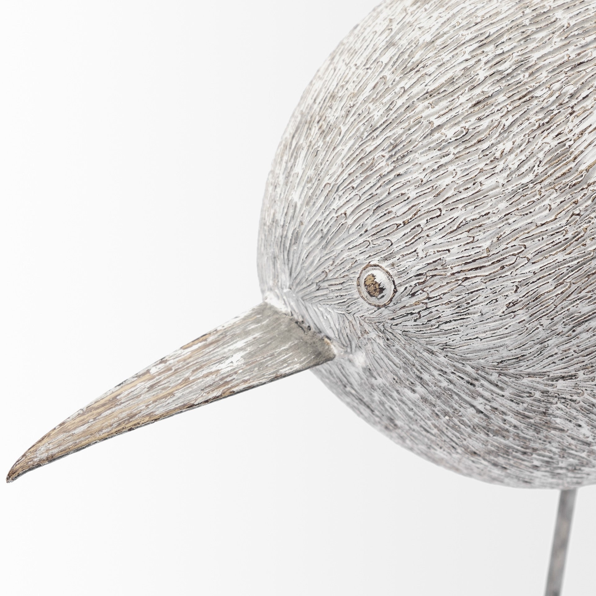 Off White Resin Bird Sculpture-2