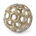 Load image into Gallery viewer, Gold Metal Hollow Orb Sculpture-0
