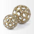 Load image into Gallery viewer, Gold Metal Hollow Orb Sculpture-2
