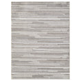 Load image into Gallery viewer, 7’ x 9’ Gray Abstract Striped Indoor Outdoor Area Rug-0
