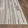 Load image into Gallery viewer, 7’ x 9’ Gray Abstract Striped Indoor Outdoor Area Rug-2
