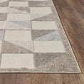 Load image into Gallery viewer, 7’ x 9’ Gray Triangle Indoor Outdoor Area Rug-2
