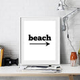 Load image into Gallery viewer, Beach Art Decor Black and White Palm Trees Canvas
