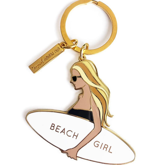 Beach Surfer Girl Keychain