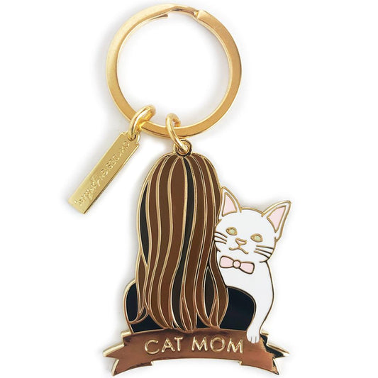 White Cat Keychain