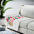 Load image into Gallery viewer, Christmas Holiday Merry & Bright Plush Blanket Throw
