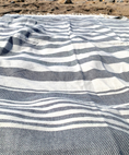 Load image into Gallery viewer, Grey Striped Beach Towel
